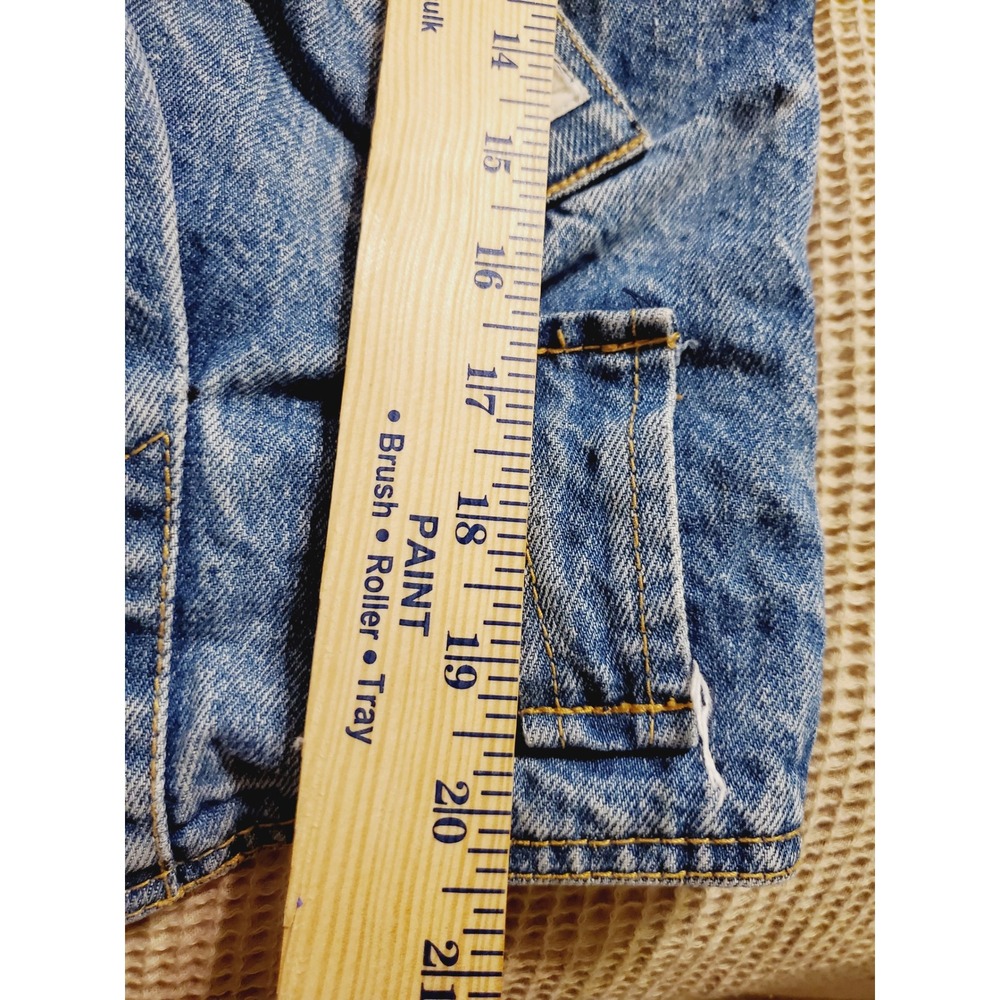 Guess Georges Marciano Denim Jacket Blue Vintage Zip Sleeve Bomber Size M - Picture 13 of 15